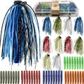 Ned Rig Jig Heads Soft Plastic Worms Fishing Lures Kit, 60/50/10 Pcs Weedless Skirted Mushroom Ned Rigs Jighead Hooks Stick Baits Bass Fishing Lures for Freshwater Saltwater - color: 50 Pcs Ned Lures