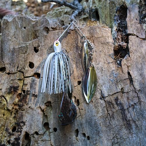 Reaction Tackle Spinner Bait, Compact Profile Fishing Lure with Flash and Vibration for Bass, Trout, Pike, Salmon and Walleye - 3/8 Oz (6-Pack Variety, 1 of Each Color)