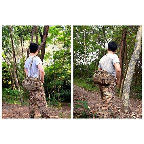 SHANGRI-LA Tactical Range Bag Outdoor Sling Backpack Hiking Fanny Waist Pack - color: Mc