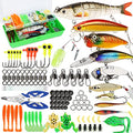 Fishing Lures Tackle Box Bass Kit, Including Animated Lure,Crankbaits,Spinnerbaits,Soft Plastic Worms, Topwater Lures,Hooks,Saltwater & Freshwater Fishing Gear for Bass,Trout, Salmon. - color: 92pcs Fishing Tackle Box