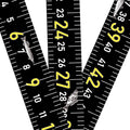 Fishing Ruler for Boat 51" Self-Adhesive Fish Measuring Decals (3 Pack) Waterproof Self Adhesive Measuring Ruler Tape (Black) - color: BLACK