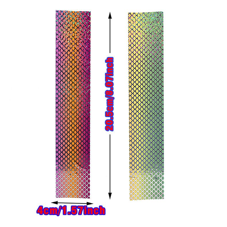 Holographic Fish Scale Lure Film, 10 Pieces, Multicolor Fishing Lure Stickers for DIY Hard Bait Making