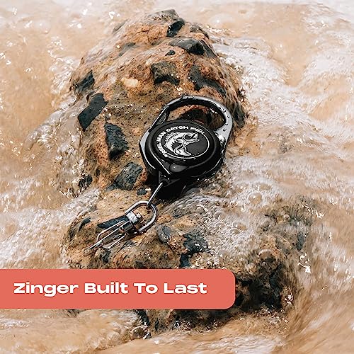HOOK-EZE Fly Fishing Zinger Retractor for Anglers Vest, Pack of 3 - Fishing Gear and Equipment for Nippers, Forceps, Fly Float Ant, Belt Loops & Backpack - color: Black