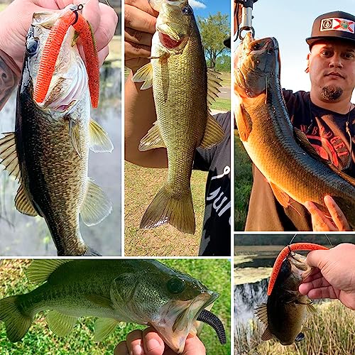 30/50/78/100Pcs Senko Worms Kit – 4"/5" Soft Plastic Fishing Lures with Salt Impregnation for Bass Fishing - color: Multi Colors D, size: 5 inch