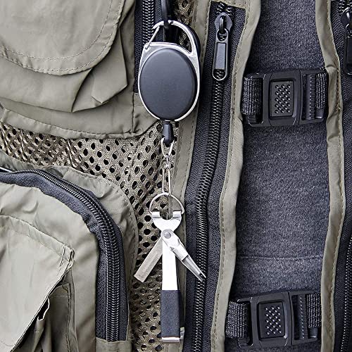 4 Pack Fishing Knot Tying Tool, Fast Line Clippers Tie Tippet Cutter Nipper Quick Nail with Retractor Zinger