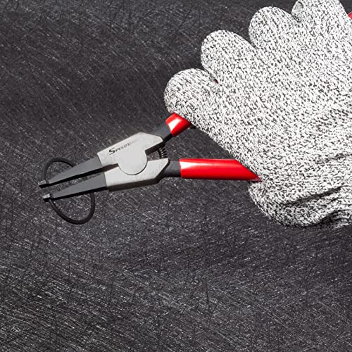 SPEEDWOX 11 Inches Lock Ring Pliers Special Retaining Ring Pliers for Removing Installing Gearshift Locking Rings Angle Tip Circlip Plier Automobile Transmission Clutch Shafts Tool - style: 11"