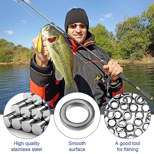 Pndeyo Fly Fishing Tippet Rings, Solid Tippet Connectors, Stainless Steel Freshwater Fishing Line Leaders - size: 100pcs 2mm