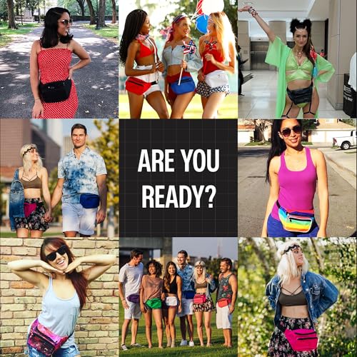 Black Fanny Pack Belt Bag I Mens Fanny Packs for Women Fashionable - Crossbody Bag Bum bag Waist Bag Waist Pack - Hands Free for Hiking, Halloween, Running, Travel, Waterproof and more - color: Black - Solid