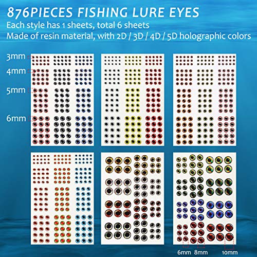 Skylety 200 Pcs Fishing Stainless Steel Split Rings, 50 Treble Hooks, Lure Tackle Connector Fishing Pliers, Fish Lanyard and 876 Lure Eyes for Tackle Fish - color: Blue