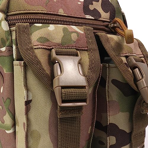 Fanny Pack Tactical Water Bottle Waist Pack Military Fanny Packs MOLLE Army Waist Bag Utility Hip Belt EDC Pack Bag for Outdoors Traveling Camping Hunting Running Cycling Fishing Dog Walking (CP) - color: CP