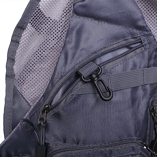 Kylebooker Fly Fishing Vest Pack Adjustable for Men and Women - color: Light Gray