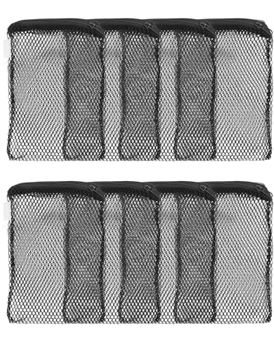 Pawfly 8 Pcs Aquarium Filter Media Bags, Fish Tank Coarse Mesh Bag with Plastic Zipper Soft Aquarium Mesh Bag for Activated Carbon, Bio Filter Balls, Filter Stones, Ceramic Rings(8" x 5.5") - size: 8" x 5.5"