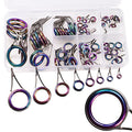 QualyQualy Fishing Rod Tip Repair Kit 40pcs/75pcs Fishing Rod Guides Stainless Steel Ceramic Ring Rod Tip Guide Replacement Baitcasting Fishing Rod Repair Kit - color: A- Rod Guides Single Foot 75Pcs