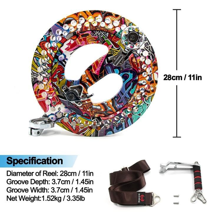 9KM DWLIFE 11in Kite Reel Winder with Shoulder Strap, Aluminum, Ratchet Lock Brake, Smooth Rotation Ball Bearing, Line-Guide, Large Single Line Kite Flying