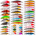 Bass Fishing Lures Kit Set Topwater Hard Baits Minnow Crankbait Pencil VIB Swimbait for Bass Pike Fit Saltwater and Freshwater - color: 480-48pcs