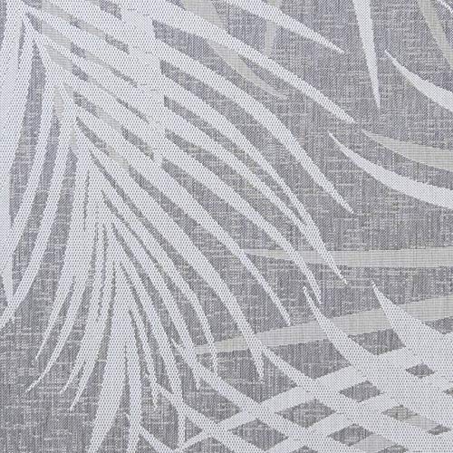 Gertmenian Indoor/Outdoor Flatweave Area Rug - 6x9 Medium, Stain & UV Resistant, Ideal for Deck, Patio, Poolside, Mudroom - Royal Palm Leaf, Gray, 22213 - color: Royal Palm Leafs Gray, size: 6'6" x 9'6" (Rectangular)