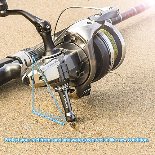 GOMEXUS Reel Stand Protect Reel from Rock Compatiable for Shimano Stradic Stella Vanford Daiwa Certate Exist Spinning Reel - color: Silver for Stella FJ/Stradic FL, style: 42mm-basic