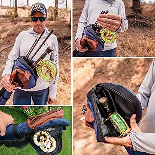 M MAXIMUMCATCH Maxcatch Fly Fishing Rod Case with Reel Pouch, Complete Rod Protection Bag, Single and Dual Rod Tube with Shoulder Strap - style: Single Rod Case--for 9' 4sec Fly Rod
