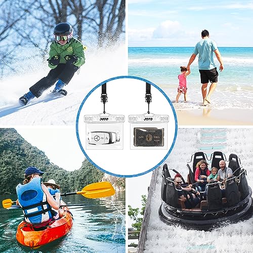 JOTO 2 Pack Waterproof Car Key FOB Case with Lanyard for Swimming Surfing, Small Waterproof Wallet Dry Bag for Money Credit ID Card Cash Coins -Crystal - color: Crystal