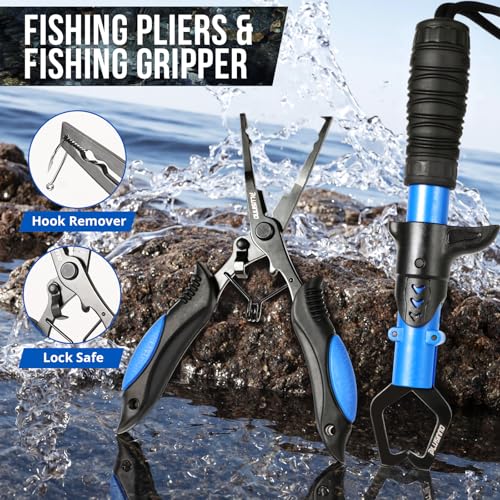 PLUSINNO Fishing Backpack with Floating Fishing Net, Tackle Boxes, Waterproof Sling Tackle Bag For Fish Gear With Rod Holder, Gifts for Men - color: Fishing Backpack With Fishing Net