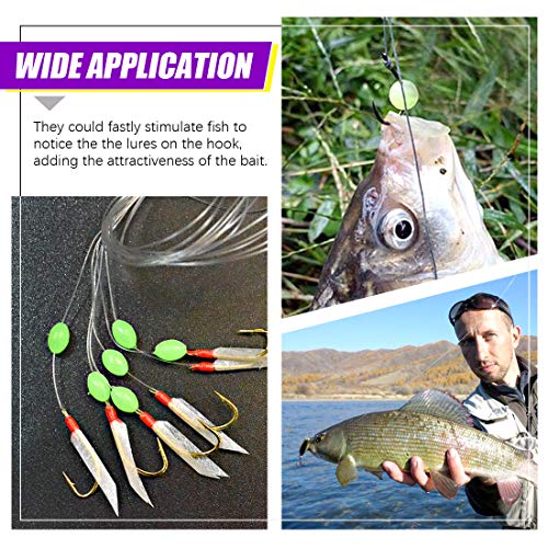 Swpeet 1050Pcs Plastic Oval Shaped Luminous Fishing Beads Assortment Kit, Soft Rigging Lures Baits Tackle Tools Floats Set for Rig