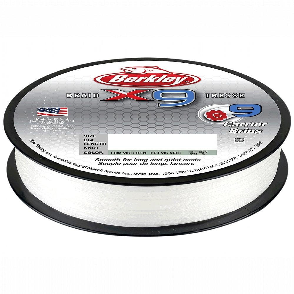 Berkley x9 Braid Fishing Line - color: Crystal, size: 164yd, style: 10lb Test