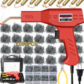Plastic Welder, 1200PCS Staples, Plastic Welding Kit, Must Have for DIYers, Instant On/Off, Welder Kit, Bumper Repair, Portable Toolbox (Red) - color: Red