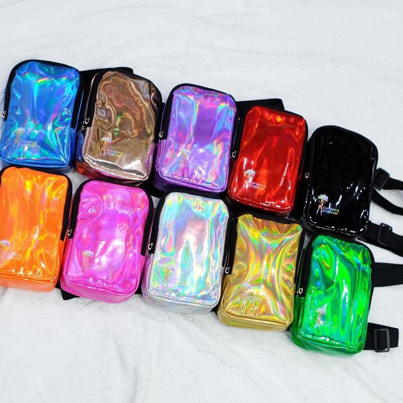 Holographic Thigh Bag | Leg Harness for Women | Outdoor Waist Pouch | Carnival Hiking Travel Fanny Pack with Adjustable Straps | Green - color: Green