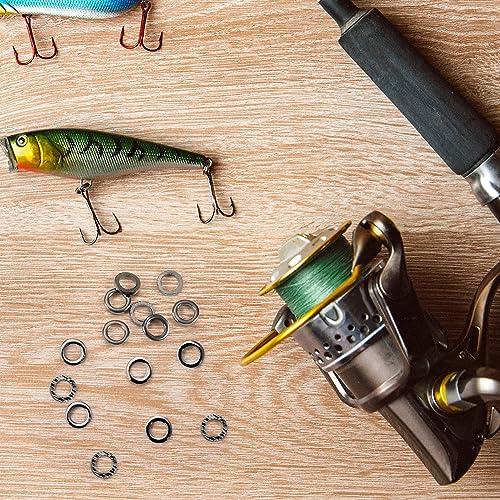 Pndeyo Fly Fishing Tippet Rings, Solid Tippet Connectors, Stainless Steel Freshwater Fishing Line Leaders - size: 40pcs 2.5mm