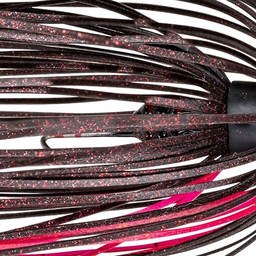 Strike King Thunder Cricket Fishing Lure, Vibrating Swim Jig, Silver Blade, 4/0 Jungle-Style Flipping Hook - color: Black Widow, size: 1/2 oz