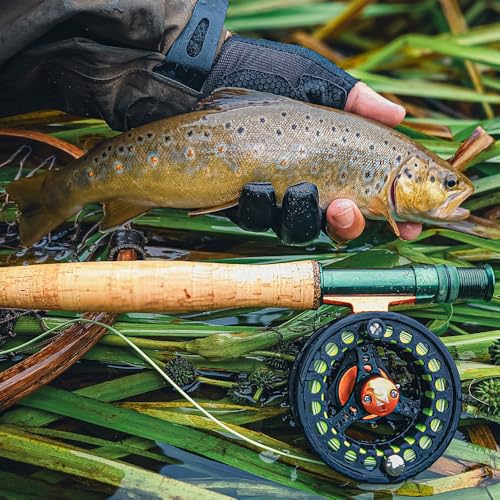 Kylebooker Fly Fishing Rod with Reel Combo Kit 3/4/5/6/7/8 Weight Starter Fly Fishing Outfit with Rod Bag - size: 4wt 8‘0“ 4pc Rod,3/4 Reel