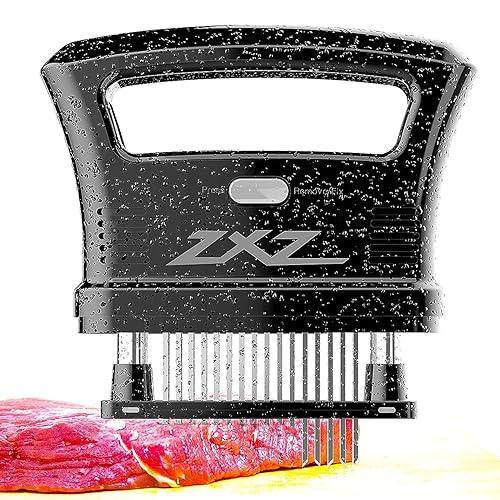ZXZ Meat Tenderizer Easy to hold large handle | Detachable 48 stainless steel blade | Easy To Use & Clean (Black) - size: Bigger