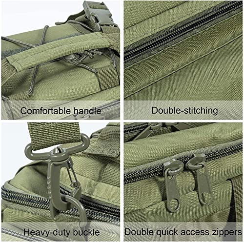 Dr.Fish Fishing Tackle Bag 5 Boxes with 60 Lures Included Loaded Stocked Tackle Box Set Spinner Lures Kit Freshwater Gear Equipment - color: Large Green Bag, 16.5*9.4*9.4''