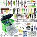 Fishing Lures Kit with Tackle Box Included Crankbait, Minnow, Spinnerbaits, Spoons, Soft Lures, Jigs, Hooks, Bait Rigs, Weights Sinkers, Topwater Lures Freshwater Saltwater 346/353Pcs - color: 346pcs
