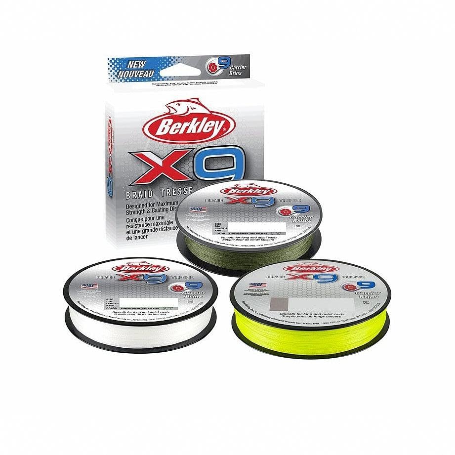 Berkley x9 Braid Fishing Line - color: Crystal, size: 164yd, style: 10lb Test