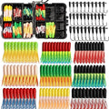 Dovesun Crappie Lures with Jig Heads Kit, Soft Plastic Grubs-Tube Baits 1/8oz 1/16oz 1/32oz Crappie Jigs Walleye Trout Bass Crappie Baits 95-120pcs - color: B-120PCS-Crappie Lures(small)