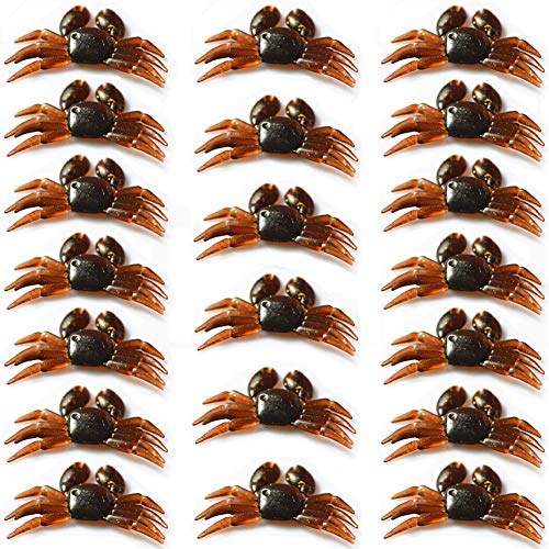 20 pcs Crab Fishing Lure Artificial Silica Gel Lifelike Simulation Fake Bait Fishing Tackle 3D Simulation Freshwater Saltwater