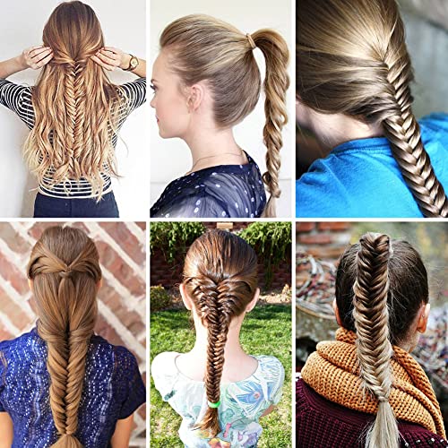 AKOAK 3 Pcs (Black, Gray, White) Hair Accessories - Fish Bone Braid Centipede, Twist Tool for DIY Hairstyles and French Braids