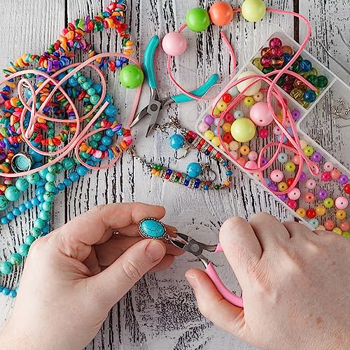 URSKYTOUS 4Pcs Jewelry Pliers Set Jewelry Making Pliers Tools Kit Include Jewelry Making Needle Nose Chain Nose Round Bent Pliers Wire Cutter for Bracelet Beading DIY Craft Jewelry Making Supplies - color: Ch Mix Color