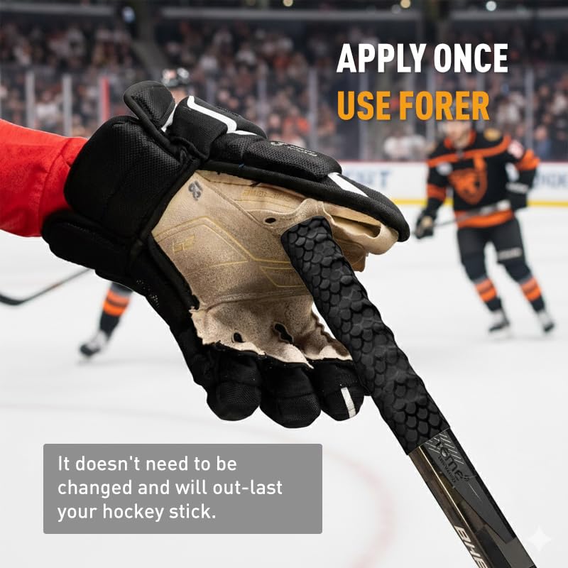 UICE Hockey Sticks Grip,Replacement for Ice Hockey Sticks Tape, Fits Adult and Kids,Easy Install, Durable, Ideal Team Swag, Clean Non-tack,Fish Scale Pattern - color: black