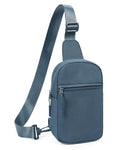 CHOLISS Small Sling Bag for Women and Men, Crossbody Bags Trendy Fanny Packs Chest Bag with Extended Strap - color: A07 Lake Blue