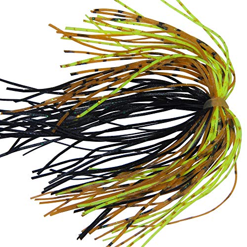 Silicone Jig Skirts DIY Rubber Fishing Jig Lures 12 Bundles 50 Strands Fishing Bait Accessories Spinnerbaits Buzzbaits Spoon Blade Squid Skirt Replacement Part, Fly Tying Material Color Random - size: 24 Bundles