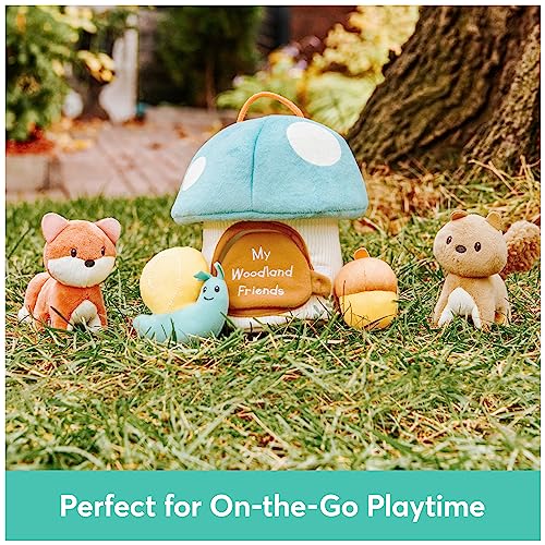 Baby GUND Play Soft My Woodland Friends 5-Piece Plush Playset with Rattle, Squeaker & Crinkle Plush Toys, Sensory Toy for Babies & Newborns, 7.5” - style: Woodland Friends