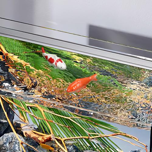 2 Pcs Ceramic Floating Fish, 3.9 Inch Orange Fake Goldfish Decor, Aquarium Tank Koi Accessories Outdoor Pond Glass Bowl Water Garden