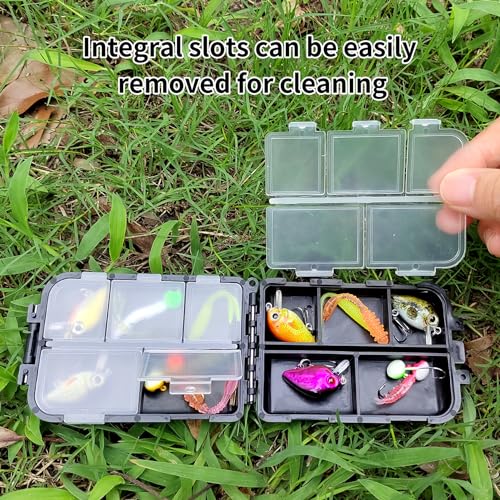 2PC-Aventik Fishing Tackle Box Tackle Utility Boxes Plastic Box Storage Organizer Box Fishing Tackle Storage(Hook box-10C) - style: HOOK BOX-10C