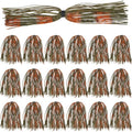 18 Bundles Silicone Jig Skirts 40 Strands Silicone Fishing Unbrella Replacement Skirts Quick Chang for Spinnerbait Bass Jig Lure Making Accessories - style: Red&green-18pcs