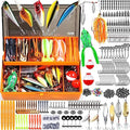 PLUSINNO 353/404 PCS Fishing Lures, Upgrade Fishing Tackle Box with Tackle Included, Crankbaits, Hooks, Weights, Other Accessories, Fishing Lure Bait Gear Equipment Kit Gift for Men Freshwater Bass - color: 404 Pcs Fishing Tackle Kit