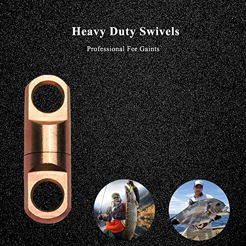AMYSPORTS High Strength Fishing Bearing Swivels Stainless Fishing Swivel Connectors Copper Barrel Swivels for Saltwater Fishing Freshwater Fishing - size: Size4 (240lb) 10 pcs