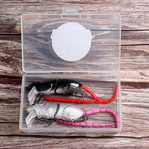 JOHNCOO Swimbait Hard Artificial Baits Mouse Fishing Lures Multi Jointed Fishing Lures Kit for Pike Bass - color: #E