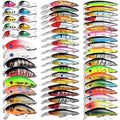 56pcs/Set Lot Mixed Bionic Fishing Lures Minnow Hard Artificial Bait Crankbait